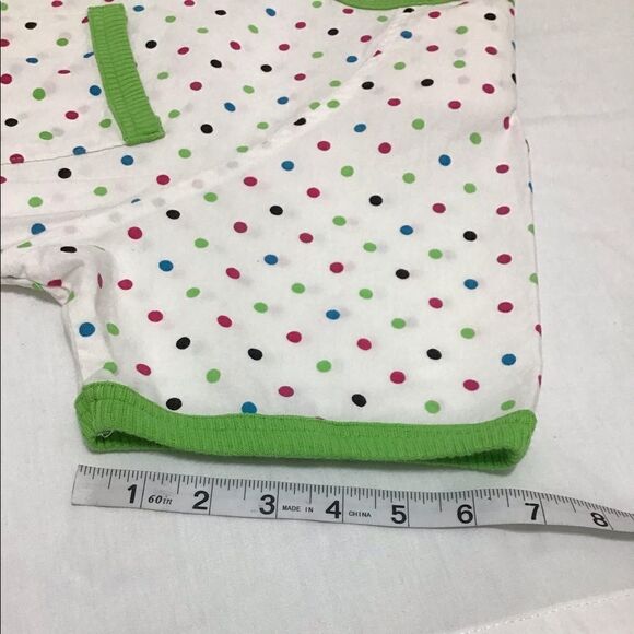 Vintage 70s White Ribbed Crop Top By Rave Reviews Polka Dot Crop Top Size Medium - Picture 7 of 9